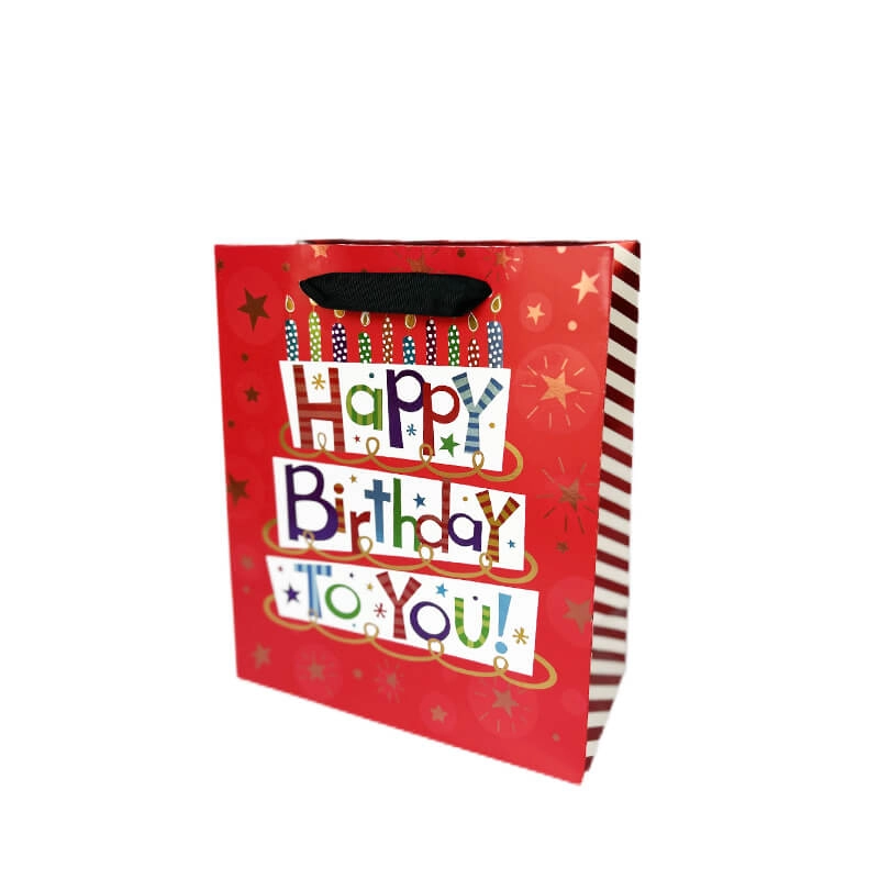 Custom Paper Bag with Elegant Hot Stamping