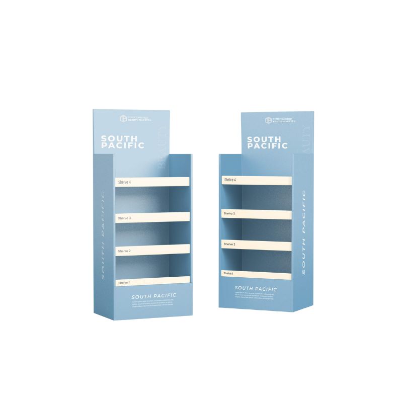 custom corrugated display for beauty products