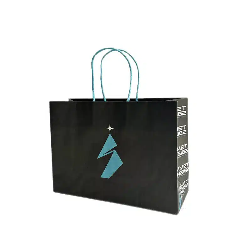 black craft bag with twisted handle